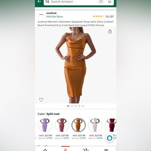 Burnt orange dress in both M and S - each one is 20